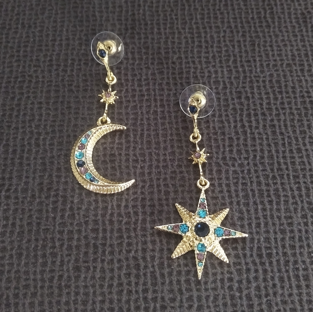 Arm💪 Candy🍭 Moon🌙 and Star⭐ Dangle Earrings